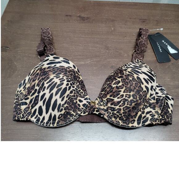 Natori NWT Size 32B Pure Luxe Custom Coverage Contour T Shirt Bra Leopard 732080 - Picture 2 of 8
